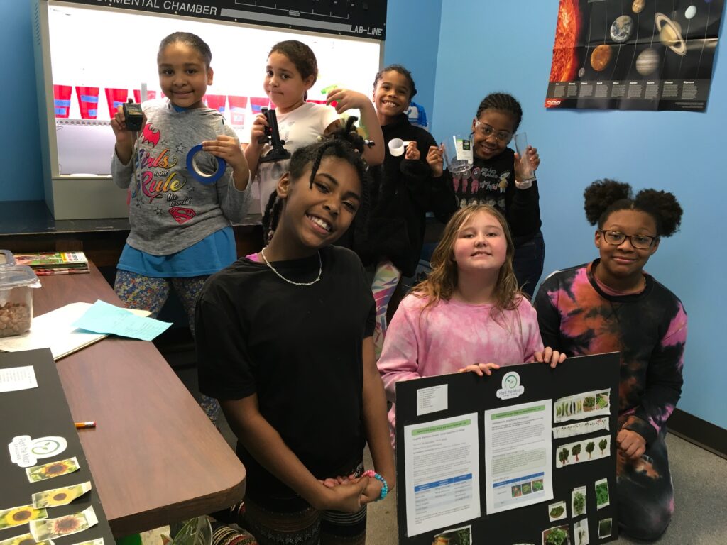 Laughlin Girl Scout Junior Team: Arabia Smith, Nevaeh Smith, Akiya Palmer, NaZiya McGhee (back row), Jernayzia Hawkins, Shyloe Jackson, Kapri Russell, and TaTionna Jones and Allyson Grosso (both missing from photo)